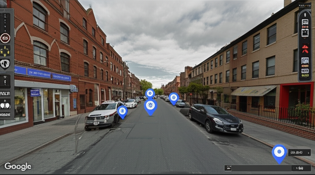Map showing comparable properties
